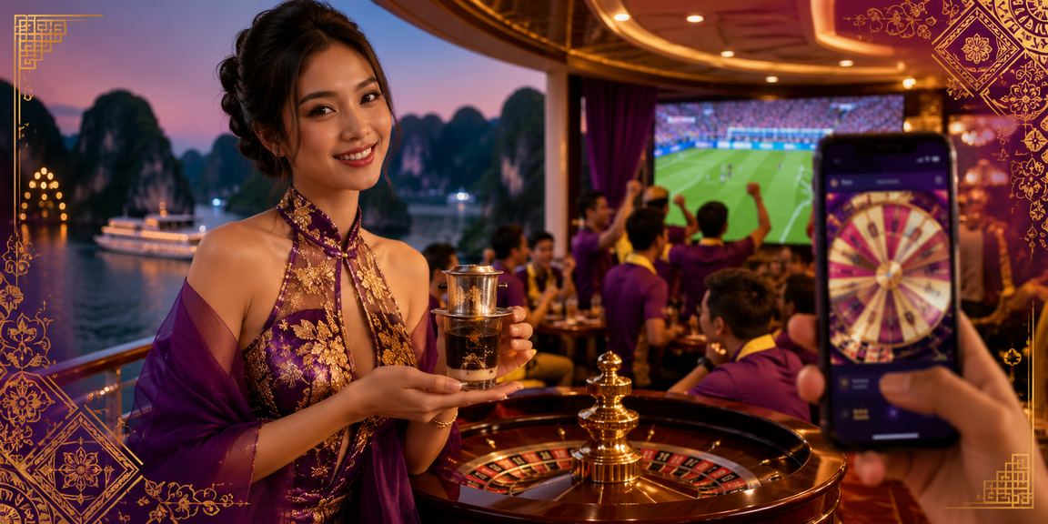 Người chơi thư giãn theo dõi sự kiện thể thao tại Vịnh Hạ Long với không khí biển