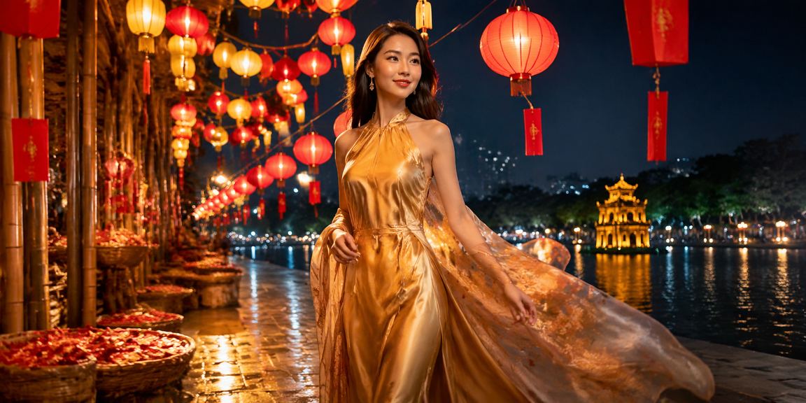 Không khí lễ hội và cá cược thể thao mùa Tết tại chợ đêm Hà Nội